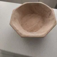 کاسه چوبی  شش ضلعی در حد نو