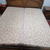 تخت دو نفره با پا تختی و تشک