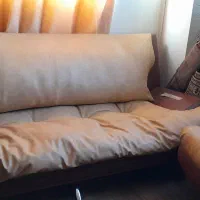 مبل چرم پایه استیل
