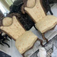صندلی منبت کاری شده چوب گردو