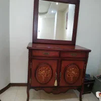 کنسول و آینه چوبی معرق