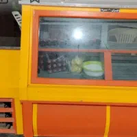 یخچال ویترینی قدیمی خوابیده کشو دار