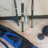 چوب ماهیگیری با چرخ و ساک