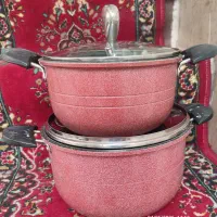 ماهیتابه رژیمی چدن برند کاندید دو تا قابلمه تفلون