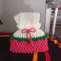 جا دستمال بافتنی