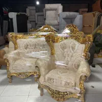 مبل ۹ نفره استیل با میز عسلی درحد نو