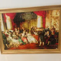 تابلو چوب مخمل طرح فرانسوی