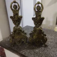 شمعدونی قدیمی. برنجی. قیمت. چهار ۴ ملیون.