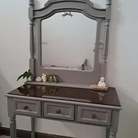 سرویس خواب دخترانه نوجوان تخت میزآرایش میز تحریر)|تخت و سرویس خواب|خمینی‌شهر, |دیوار