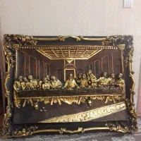 تابلو رنگ ثابت طلایی پلی استر