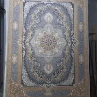 فرش ۹متری۱۲۰۰شانه سناتور نقره ای ۳۶۰۰ فول برجسته