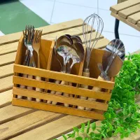 جا قاشق چنگال رومیزی چوبی