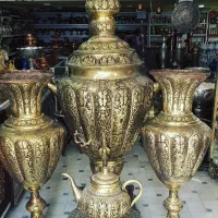 گلدان برنجی 160 سانتی قلمزنی