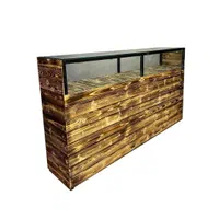 رگال  میز پیشخوان چوب و فلز کد 2 تکنو فلز