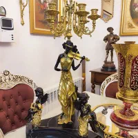 تولیدبرنزطرح اروپای ساعت شمعدان رانردیوارکوب آباژو