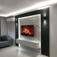نقاشی ساختمان نصب برچسب کابینت ماربل تی وی وال