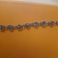 دستبند نقره با فیروزه اصل نیشابور