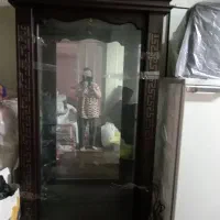 بوفه چوبی  شیشه خور