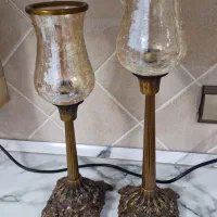 دوعدد شمعدان آبگز