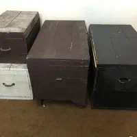 صندوق چوبی قدیمی، چمدان قدیمی، گاز