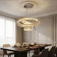 لوستر سقفی آویز کریستالی مدرن اتاق تولیدی لوستر