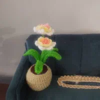 گلدان بافتنی گل نرگس