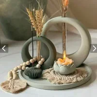 دیوارکوب مکرومه و دکوری سنگی