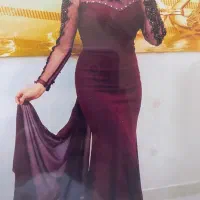 پیراهن مجلسی زرشکی