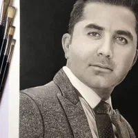 نقاشی چهره سیاهقلم مدادرنگ رنگ روغن