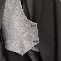 کت شلواربچگانه مناسب ۸تا۱۰سال نوپیراهن وجلیقه دورو