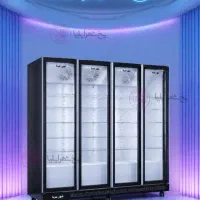 یخچال ایستاده درب تمام شیشه ۴ درب
