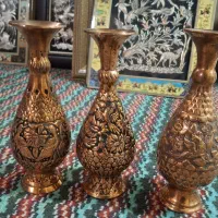گلدان مسی قلمزنی