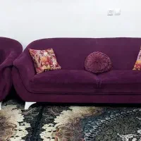 مبل ۷ نفره دوخت شرکتی با  کناره پرده ست