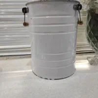 گلدان فلزی بزرگ سالم مناسب کل طبیعی یا مصنوعی