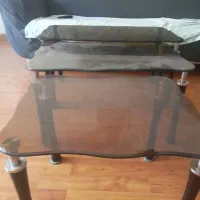 میز عسلی شیشه ای