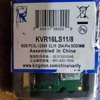 رم لپ تاپ DDR3 ظرفیت ۸گیگابایت کینگستون PC3L-12800