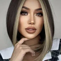 مدل رنگ مش کوتاهی شینیون ،میکاپ