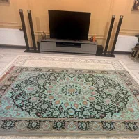 یک جفت فرش ۹ متری ضخیم دیبا‌ فیروزه ای