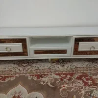 میز ال سی دی شک سفید طلایی
