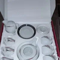 سرویس ۱۷ پارچه چایخوری چینی زرین