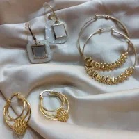 گوشواره استیل رنگ ثابت