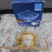 میوه خوری و دو ظرف پایه دار رنگی سیلیکای ژاپن