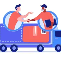 راننده همراه با کامیونت