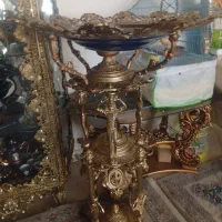 کنار سالنی میوه خوری برنجی برنزی پایه سنگین قدیمی