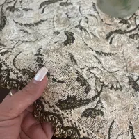 رومیزی بیضی و گرد مخمل انتیک