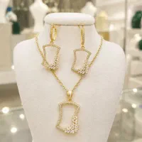 نیمست نقره مدل فلاور آبکاری طلا