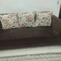 مبل پنج نفره ی قهوه ای پارچه ی ترک