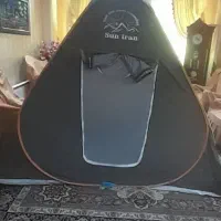چادر مسافرتی ۱۲ نفره برزنتی ضدآب دولایه مارک سان