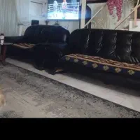 مبلمان چرم نفره