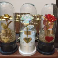 باکس شیشه ای گل کریستالی
